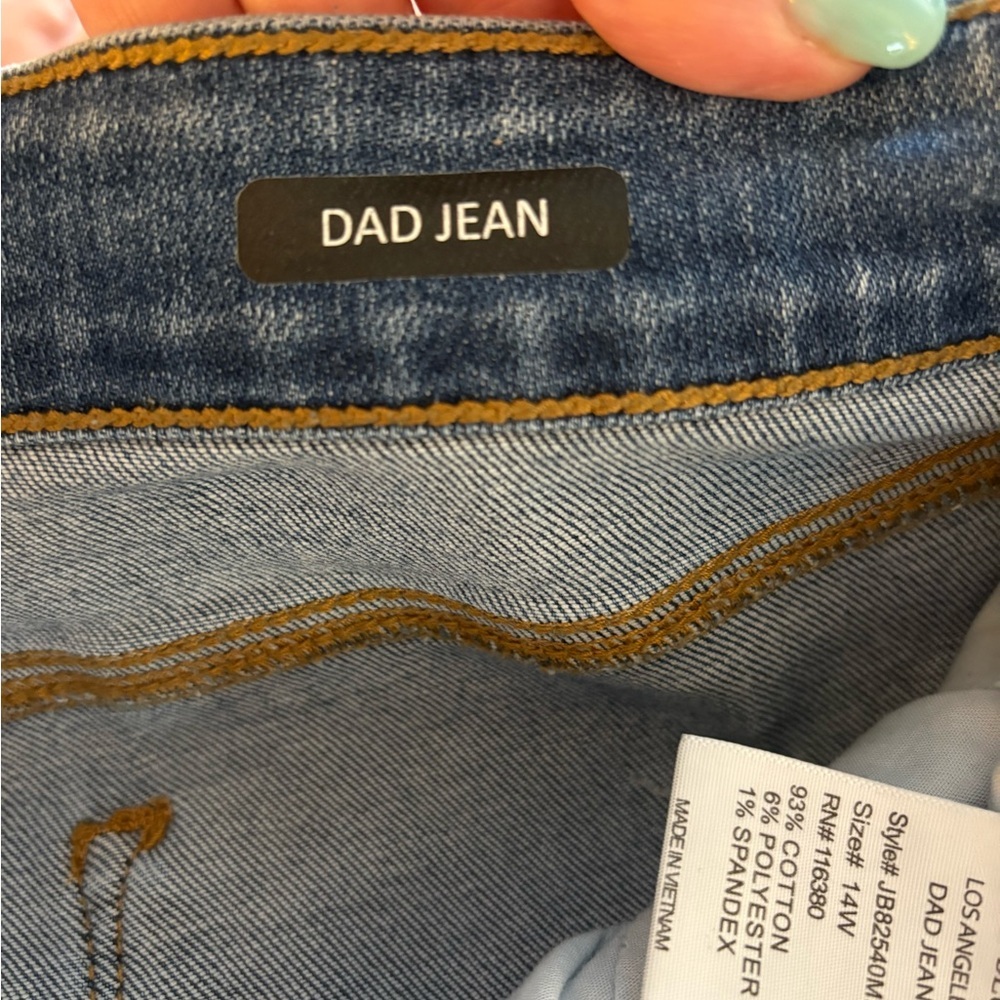 Classic High-Rise Straight Leg Women Jeans - Light Blue Size 14 - Picture 9 of 10